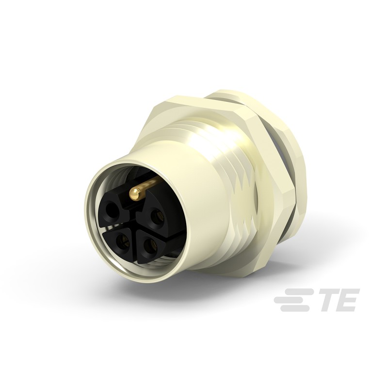 1 pcs - TE Connectivity Circular Connector, 3 Contacts, Rear Mount, M12 Connector, Socket, Female, IP67
