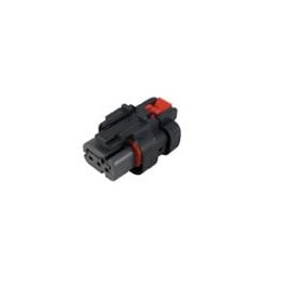 10 pcs : 776523-2 - Automotive Connectors PLUG 3P 1 ROW GRY w/RED DIA WIRE SEAL