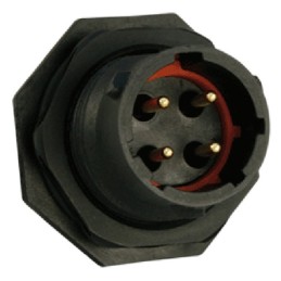 1 pcs - Souriau Circular Connector, 4 Contacts, Cable Mount, Socket, Male, IP68, IP69K, UTS Series