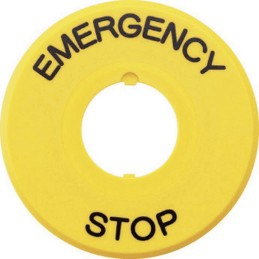 1 pcs - Idec Legend Plate, Emergency Stop