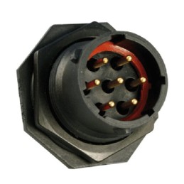 1 pcs - Souriau Circular Connector, 7 Contacts, Cable Mount, Socket, Male, IP68, IP69K, UTS Series
