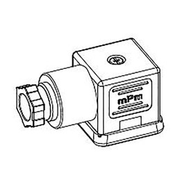1 pcs - Molex 121064 2P DIN 43650 A DIN 43650 Solenoid Connector with Indicator Light, 24 V dc Voltage