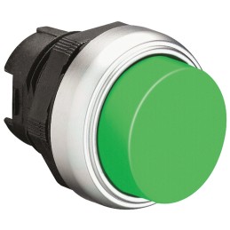 1 pcs - Lovato Platinum Series Green Spring Return Push Button Head, 22mm Cutout, IP66, IP67, IP69K