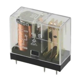 100 pcs - Omron PCB Mount Power Relay, 48V dc Coil, 10A Switching Current, SPDT