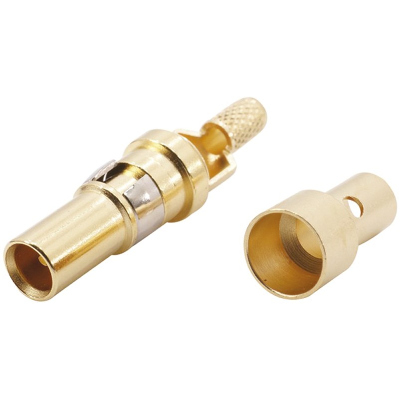 1 pcs - Han-Modular Female 1.5A Modular Coax F-Contact for use with 4 Contact Multi Module, Cable Group 2 Flexible Wires