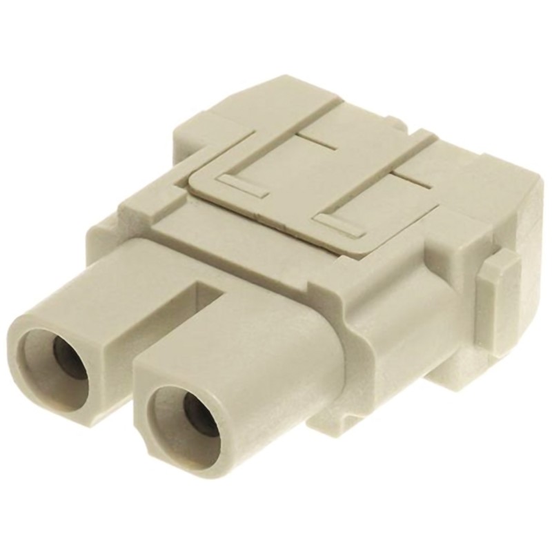 1 pcs - HARTING Heavy Duty Power Connector Module, 40A, Female, Han-Modular Series, 2 Contacts