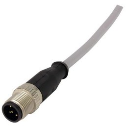 1 pcs - Harting Straight Female 4 way M12 to Straight Male 4 way M12 Sensor Actuator Cable, 1m