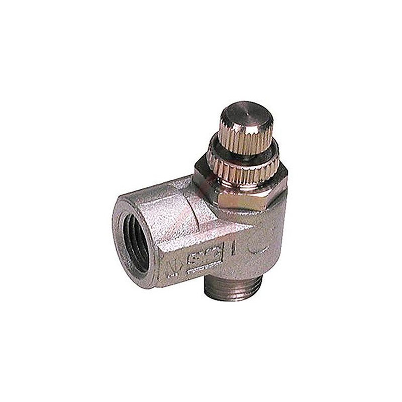 1 pcs - SMC AS Series Threaded Speed Controller, NPT 1/8 Male Inlet Port x NPT 1/8 Female Outlet Port