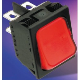1 pcs - TE Connectivity Illuminated DPST, On-Off Rocker Switch Panel Mount