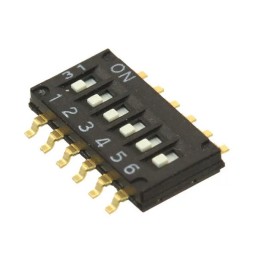 1 pcs - Omron 6 Way Surface Mount DIP Switch SPST, IP40