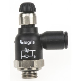 1 pcs - Legris 7061 Series Tube Flow Regulator, 6mm Tube Inlet Port