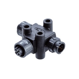 1 pcs - Amphenol Tee 5 Pole Socket Adapter