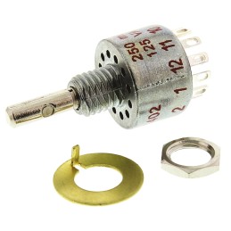 1 pcs - C & K, 12 Position SPST Rotary Switch, 250 mA @ 28 V dc, Solder