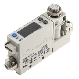 1 pcs - SMC PFM Series Integrated Display Flow Switch for Dry Air, Gas, 0.2 L/min Min, 10 L/min Max