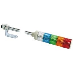 1 pcs - Schneider Electric Harmony XVC6 Series Red/Green/Amber/Blue/Clear Signal Tower, 5 Lights, 24 V ac/dc, Tube Mount