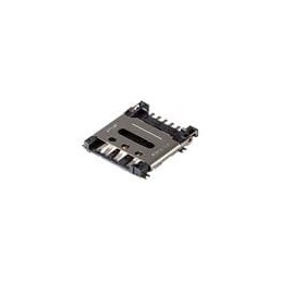 10 pcs : NSIM-2-C - Memory Card Connectors 6 Positions, Hinged, SMT, 1.4 mm Height Above Board,