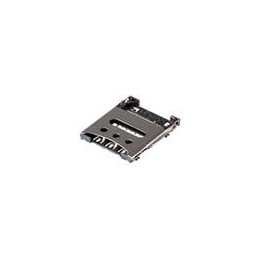 10 pcs : NSIM-3-C - Memory Card Connectors 7 Positions, Hinged, SMT, 1.35 mm Height Above Board,