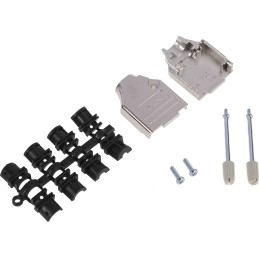 1 pcs - MH Connectors MHDTZK-RA Series Zinc D Sub Backshell, 9 Way, Strain Relief