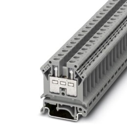1 pcs - Phoenix Contact UK 10 Series Grey Feed Through Terminal Block, Single-Level, Screw Termination