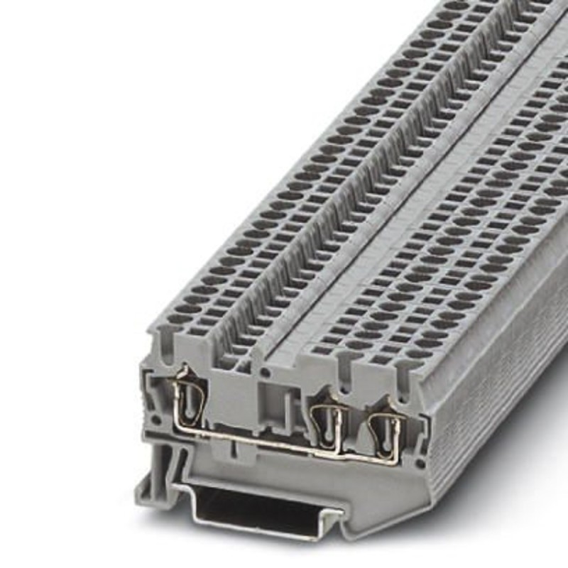 1 pcs - Phoenix Contact ST 21.5-TWIN Series Grey DIN Rail Terminal Block