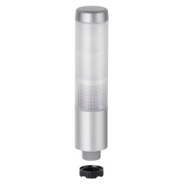 1 pcs - Werma Kompakt 37 Series Clear Buzzer Signal Tower, 3 Lights, 24 V, Base Mount, Tube