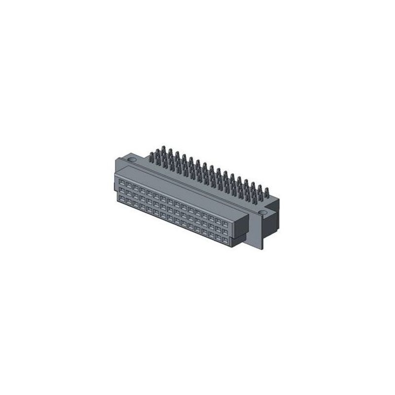 1 pcs - Amphenol Communications Solutions DIN 41612 48 Way, Type C/2, 3 Row, Right Angle DIN 41612 Connector Receptacle