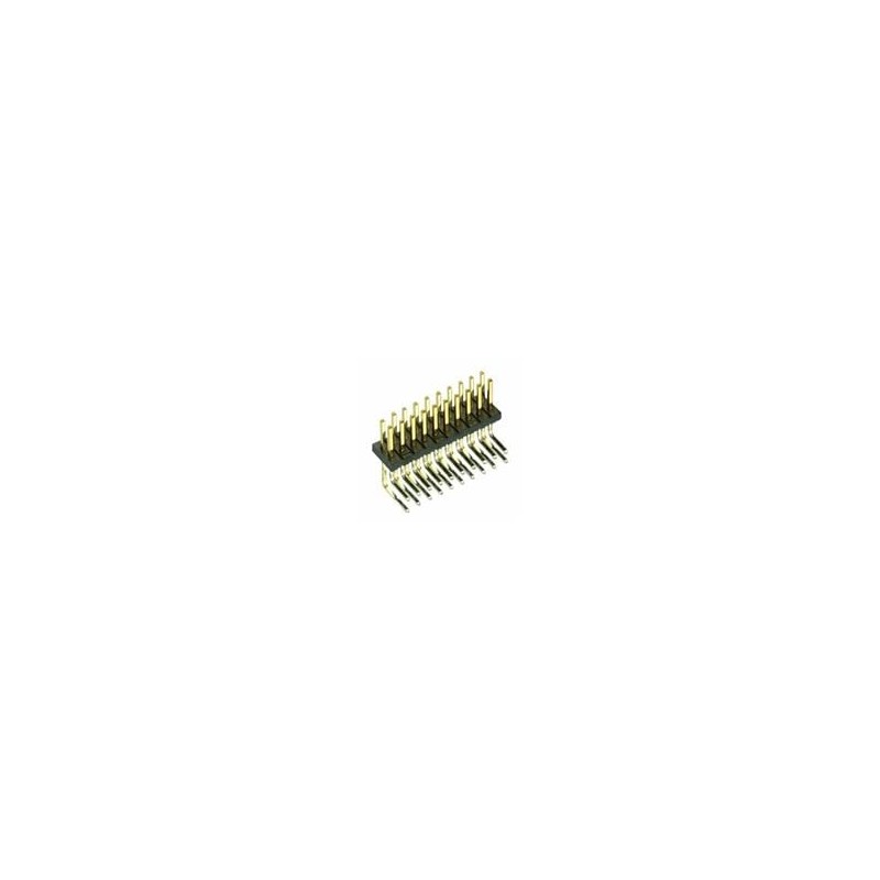 10 pcs : M50-3901042 - Headers & Wire Housings 10+10 DIL PIN HDR HORIZ Au/Sn