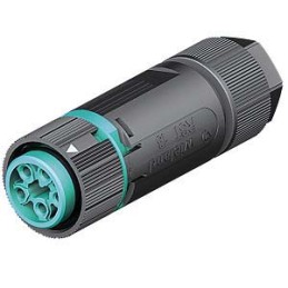 1 pcs - Wieland RST Mini Series Mini Connector, 5-Pole, Female, 1-Way, Cable Mount, 16A, IP66, IP68, IP69