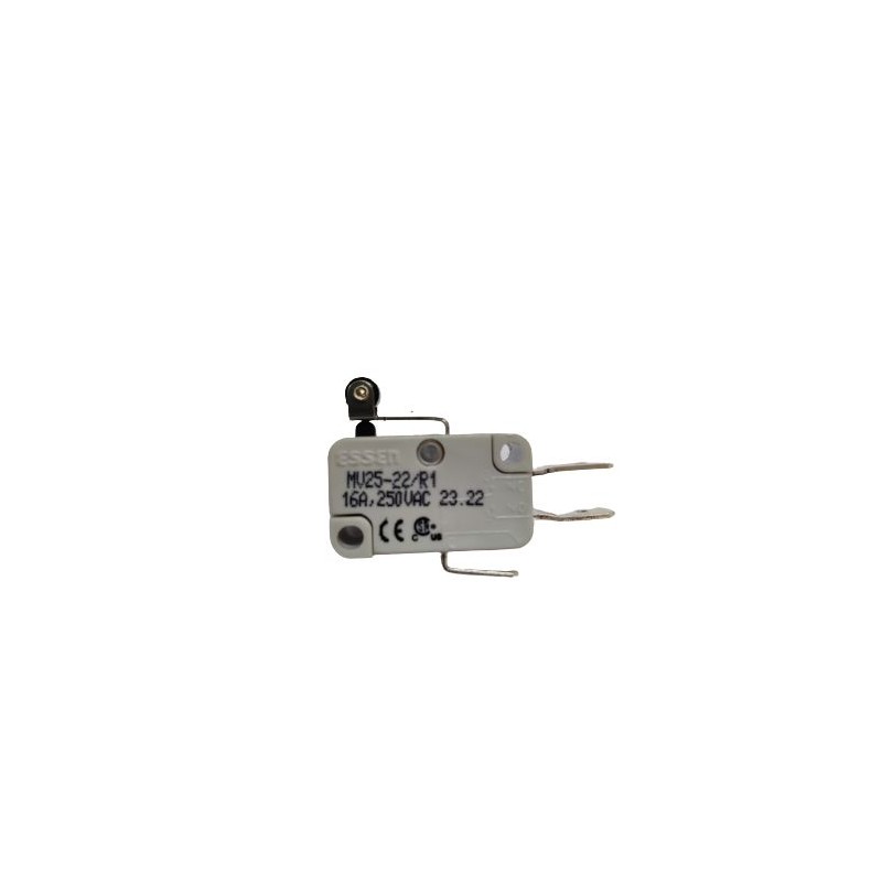 1 pcs - RS PRO Short Roller Lever Microswitch, Quick Connect Terminal, 16A @ 250V ac, SPDT, IP40