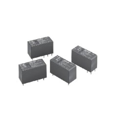 100 pcs - Omron PCB Mount Relay, 12V dc Coil, DPST