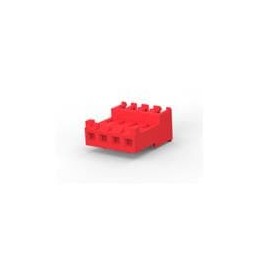 10 pcs : 3-644467-4 - Headers & Wire Housings FEED THRU W TAB 4P L.R. red 22 AWG