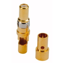 1 pcs - CONEC size 3.2mm Female Solder D-Sub Connector Coaxial Contact, Gold over Nickel Coaxial