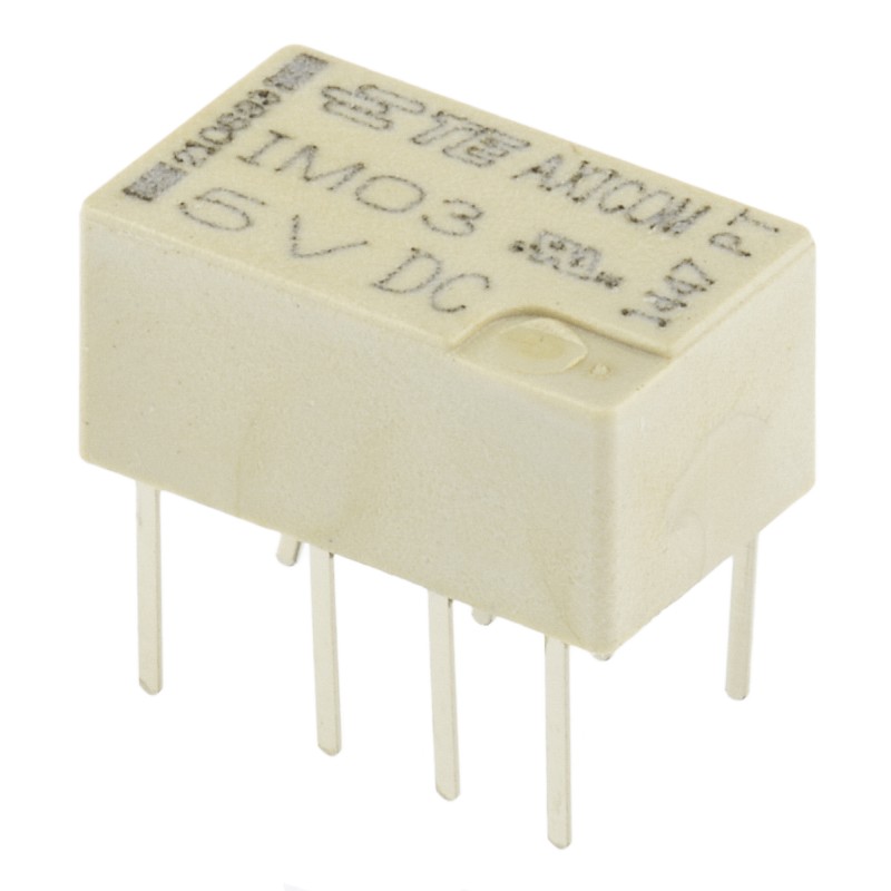 1000 pcs - TE Connectivity PCB Mount Signal Relay, 5V dc Coil, 2A Switching Current, DPDT