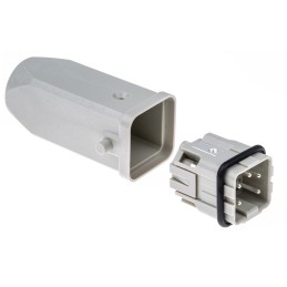 1 pcs - HARTING Quick Lock Connector Set, 4 Way, 10A, Male, Han A, 230 - 400 V