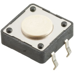 1 pcs - White Button Tactile Switch, SPST 50 mA @ 12 V dc 5mm Surface Mount