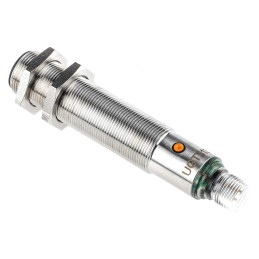 1 pcs - ifm electronic Ultrasonic Barrel-Style Proximity Sensor, M18 x 1, 200 - 2200 mm Detection, Analogue, PNP Output,