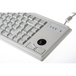 1 pcs - CHERRY Wired USB Compact Trackball Keyboard, AZERTY, Grey
