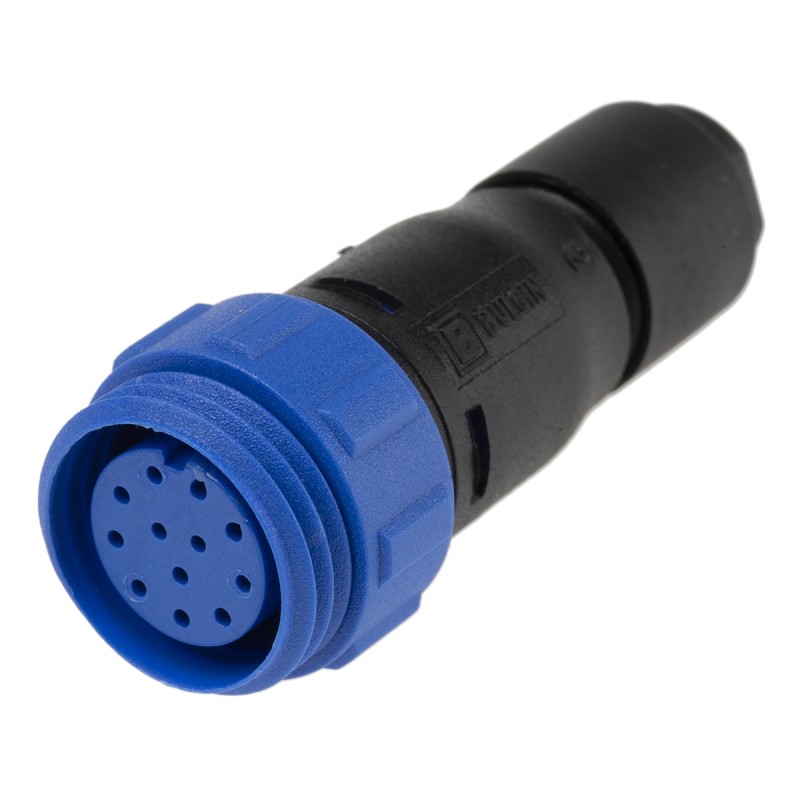 1 pcs - Bulgin Circular Connector, 12 Contacts, Cable Mount, Miniature Connector, Socket, Female, IP68, Buccaneer 400 Series