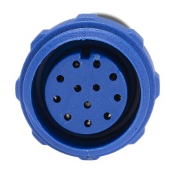 1 pcs - Bulgin Circular Connector, 12 Contacts, Cable Mount, Miniature Connector, Socket, Female, IP68, Buccaneer 400 Series