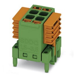 1 pcs - Phoenix Contact SDDC 1.5/ 2-PV-3.5 Series PCB Terminal Block, 2-Contact, 3.5mm Pitch, Through Hole Mount, 2-Row, Screw
