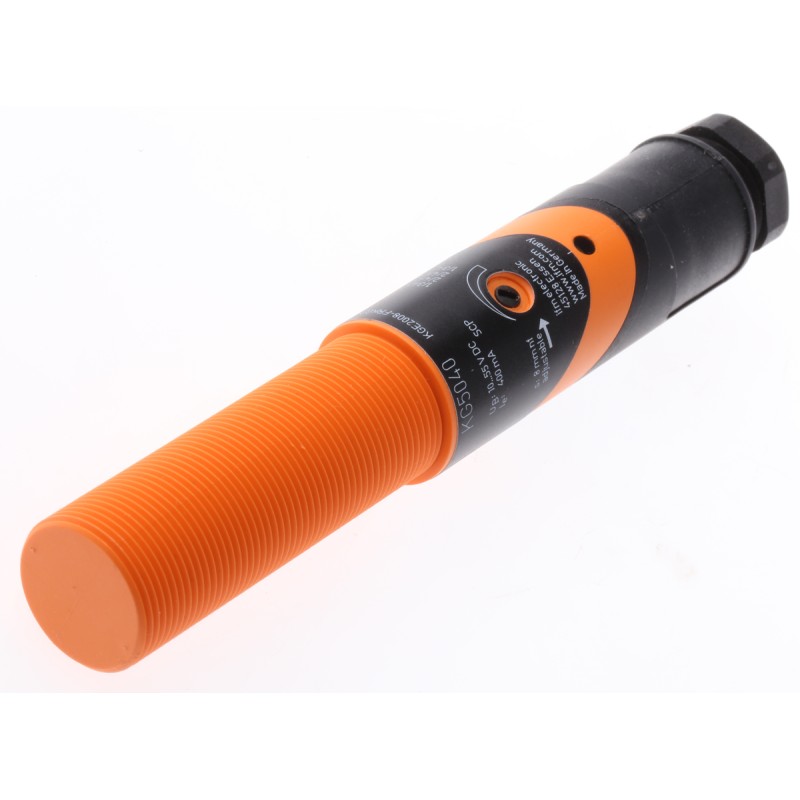 1 pcs - ifm electronic Capacitive Barrel-Style Proximity Sensor, M18 x 1, 8 mm Detection, PNP & NPN Output, 10 - 55 V