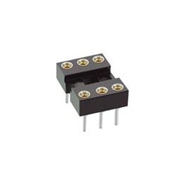 10 pcs : D2806-42 - IC & Component Sockets 6P DR IC SOCKET ASSY 2.54MM PITCH