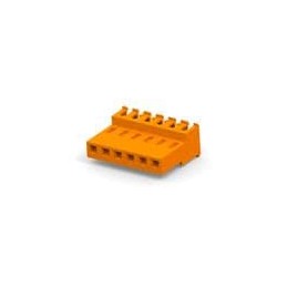 10 pcs : 3-640604-6 - Headers & Wire Housings FEED THRU WO TAB 6P Orange 18 AWG