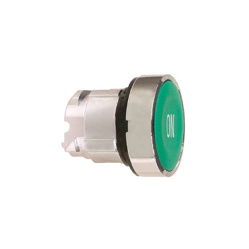 1 pcs - Schneider Electric Harmony XB4 Series Green Spring Return Push Button Head, 22mm Cutout, IP66, IP67, IP69K