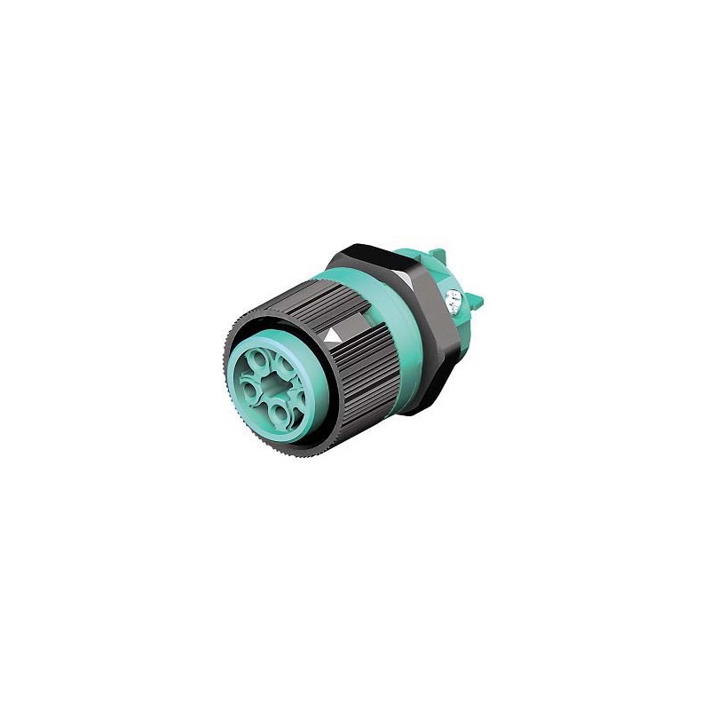 1 pcs - Wieland RST Mini Series Mini Connector, 5-Pole, Female, 1-Way, Panel Mount, 16A, IP66, IP68, IP69