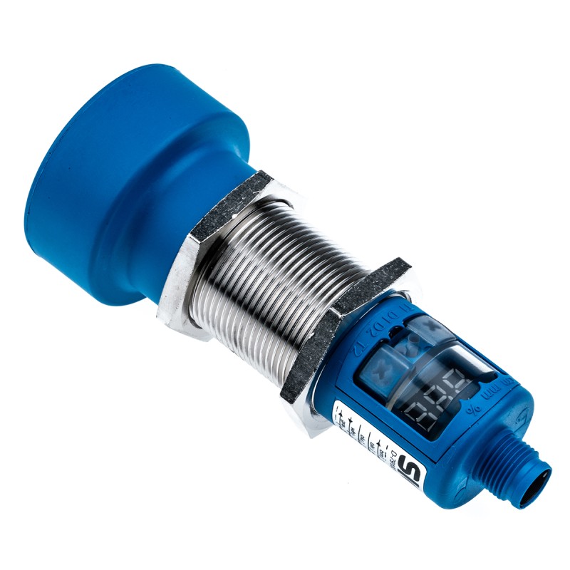 1 pcs - Sick Ultrasonic Barrel-Style Proximity Sensor, M30 x 1.5, 350 - 3400 mm Detection, Analogue Output, 9 -