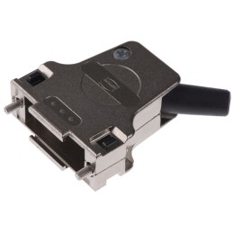 1 pcs - Harting D-sub Series Metal Right Angle D Sub Backshell, 15 Way, Strain Relief