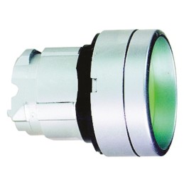 1 pcs - Schneider Electric Harmony XB4 Series Green Spring Return Push Button Head, 22mm Cutout, IP66, IP67, IP69K