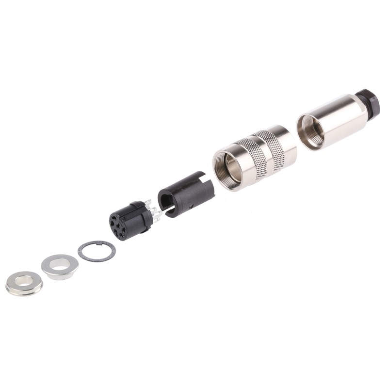 1 pcs - Binder Circular Connector, 6 Contacts, Cable Mount, Miniature Connector, Socket, Female, IP67, 423 Series