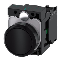 1 pcs - Siemens SIRIUS ACT Series Push Button Complete Unit, Panel Mount, 22mm Cutout, SPST, IP66, IP67, IP69